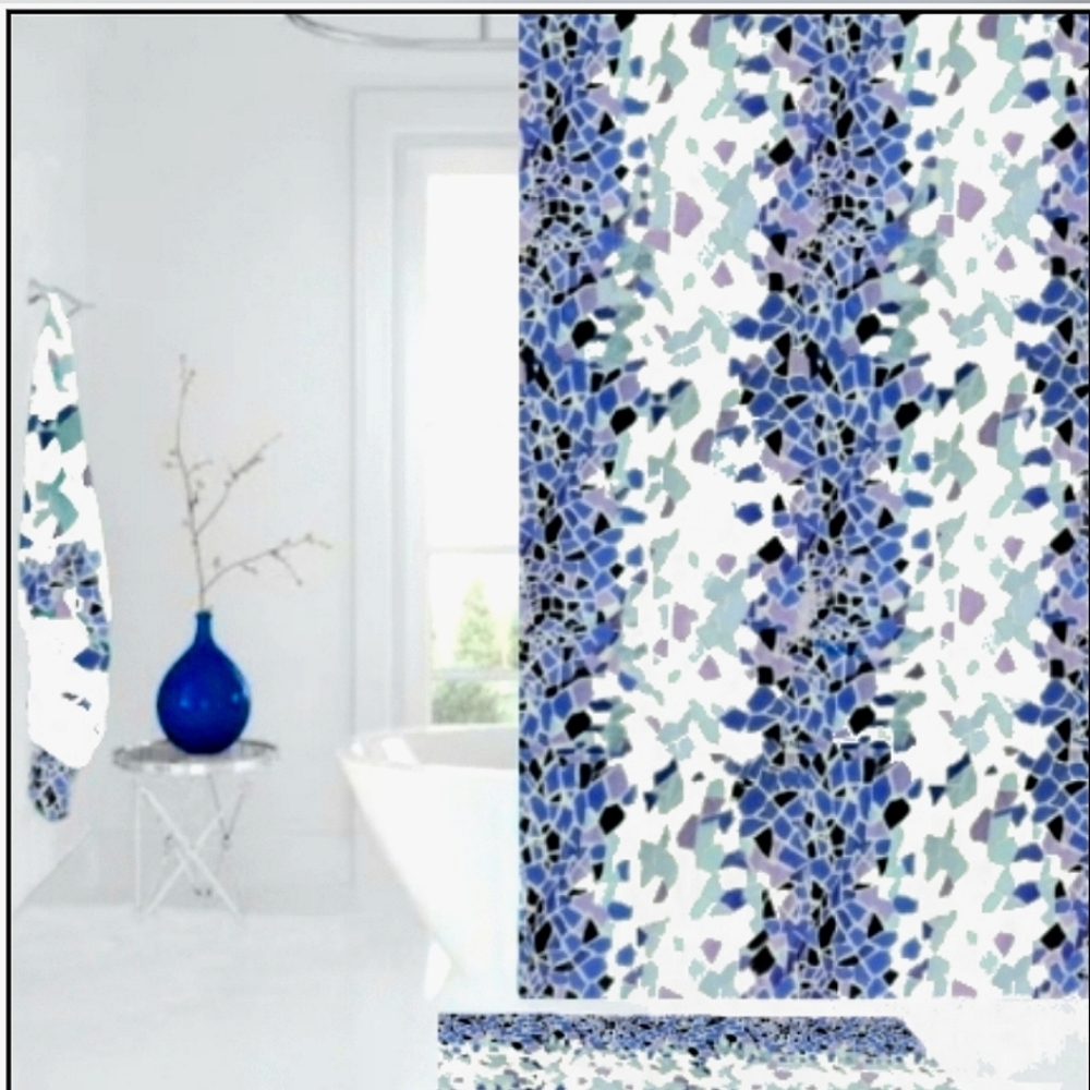 Pretty Abstract Shower Curtain ( New)